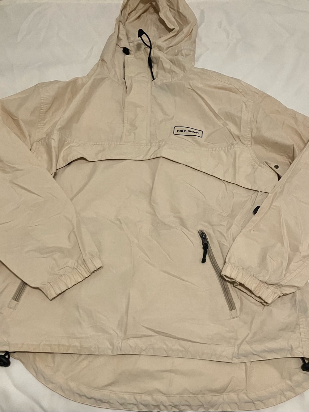 Polo by Ralph Lauren Beige Hooded Windbreaker Anorak!Accepting Offers!
